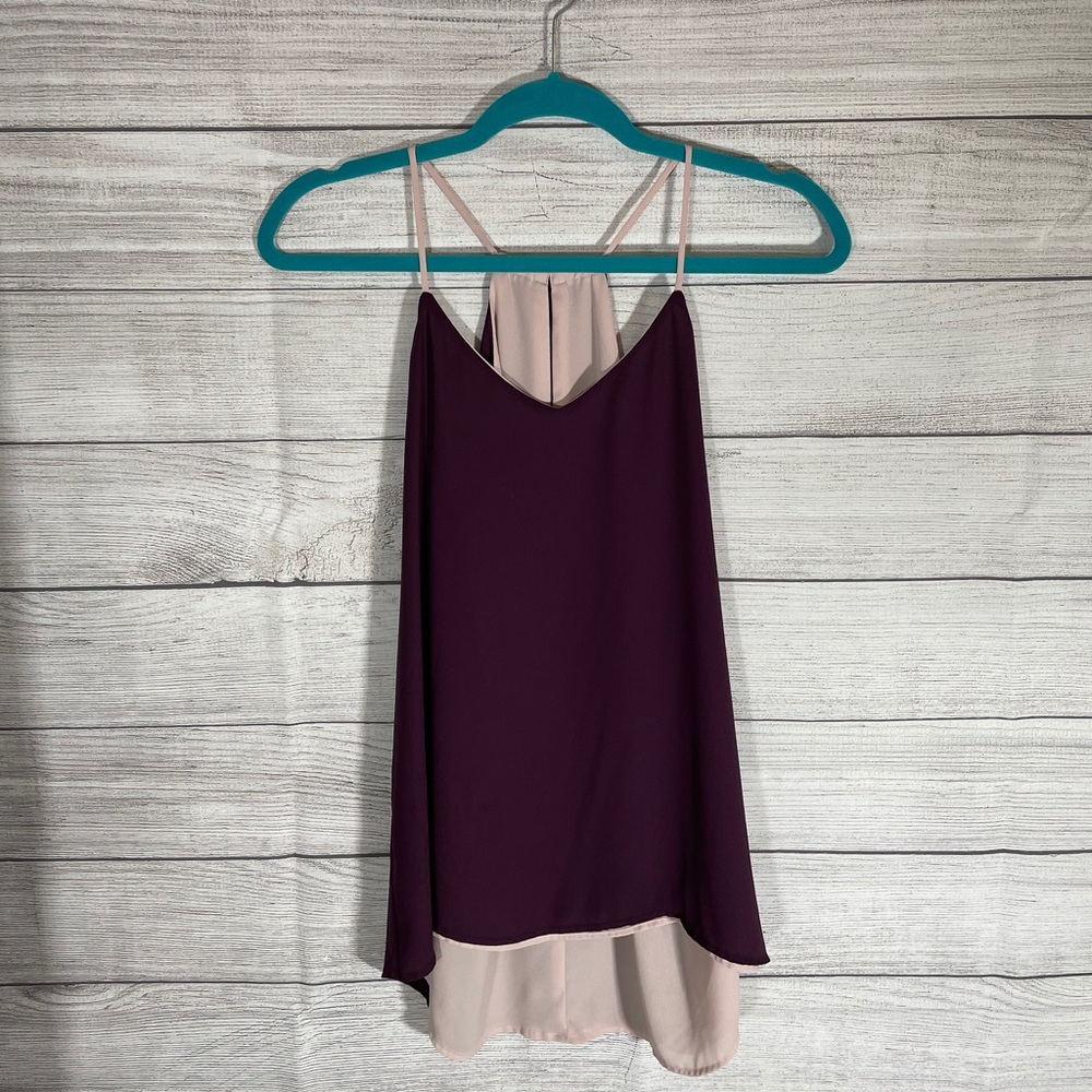 Plum Spaghetti Strap Blouse